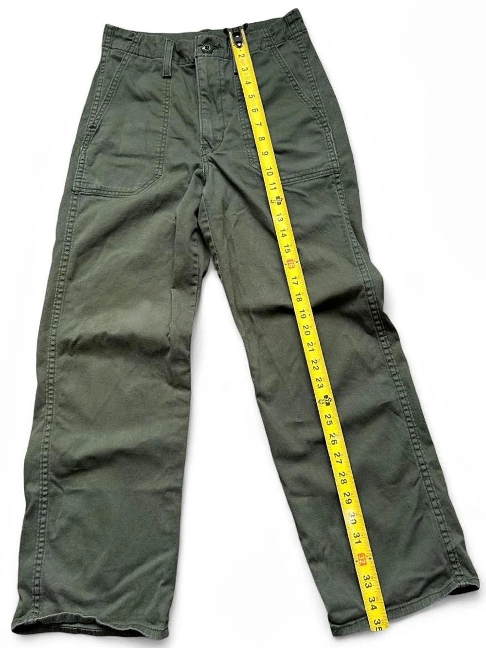 RARE Levi's 80s OG 107 baker pants in Green 26x26 - Picture 4 of 8